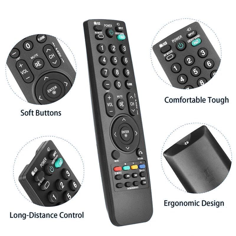 econtrolly New AKB69680401 Replace Remote Control fit for LG TV 32LH30 37LH30 32LH20 37LH20 42LH20 37LH40 42LH55 42LH30 19LH20 32CL20 55LH55 - Image 4